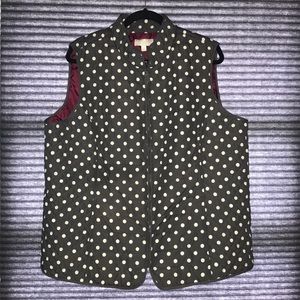Plus size polka dotted vest